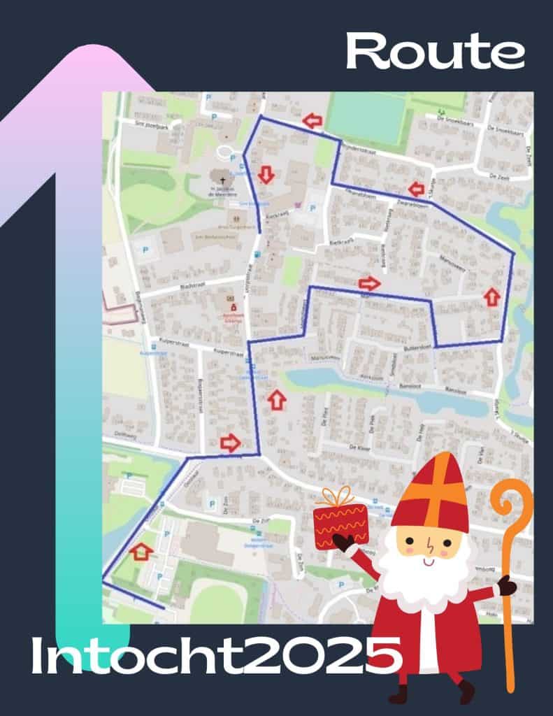 Route Sinterklaas intocht 2025